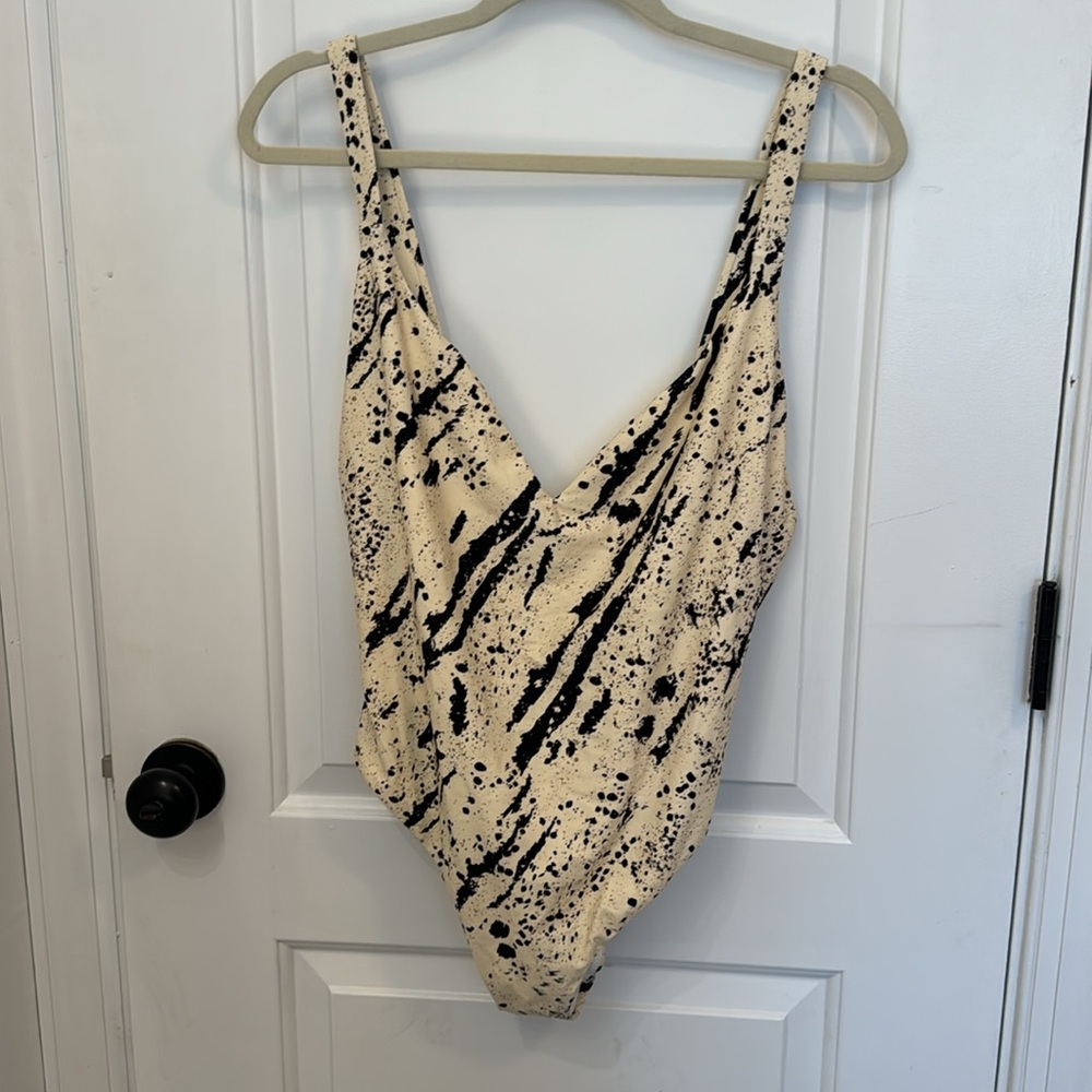 *NEW* MADEWELL SECOND WAVE MAILLOT SPECKLED TIGER ONE PIECE SWIMSUIT XL - Picture 5 of 11
